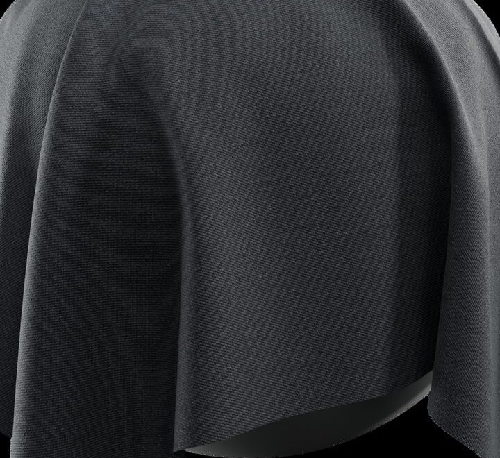 Mavi kumaşın drape edilmiş hâli